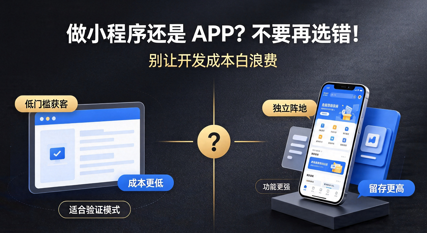 做小程序还是APP？别再盲目选错！普通人最落地的选型指南