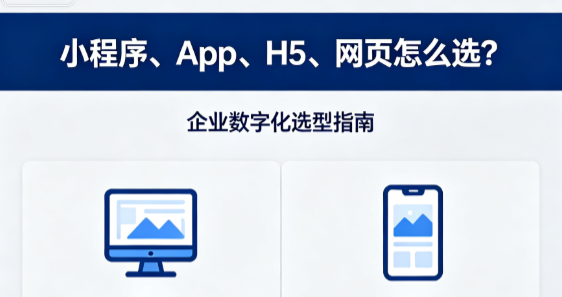 小程序、App、H5、网页怎么选？企业数字化选型指南